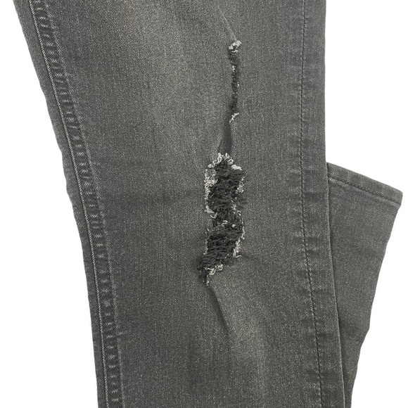 OLD Navy Boyfriend Skinny Jeans Distressed Leandra Black Womens Regular - Picture 5 of 8